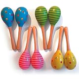 Wooden Snazzy Maracas - Pair