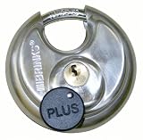 Brinks 3020-053-3T  Trailer Coupler Lock, Discus, Stainless Steel