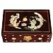 EXP Handmade Lacquer & Mother Of Pearl Jewelry Box With Mirror - Dragon & Phoenix Design
