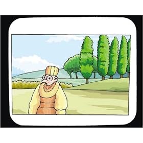 Mouse Pad with man, Latvia, trees, Europe, landscape, mountain, farmer, landlord, sky