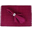 Burgundy Fringed Napkins and Speckled Placemats with fringe