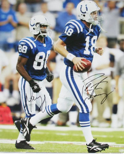Peyton Manning and Marvin Harrison Indianapolis Colts Dual Autographed 16x20 Photograph