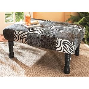 38 Contemporary Animal Print Ottoman Coffee Table by CC Home Furnishings
