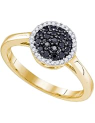 0.25CT BLACK DIAMOND FASHION RING