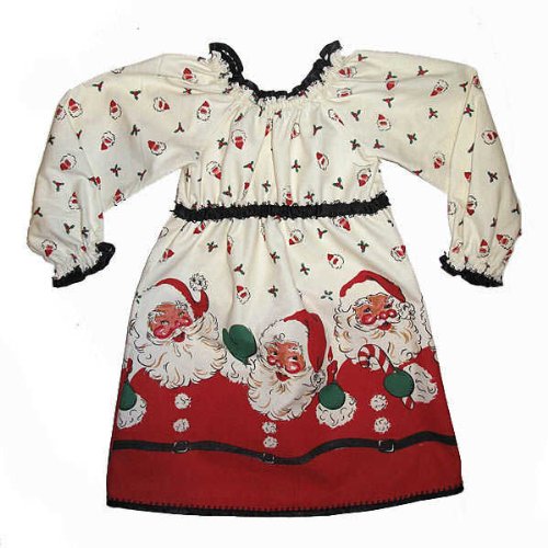 Retro Santa Girls Christmas Dress