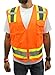 Large -Surveyor Solid Orange Two Tones Safety Vest , Ansi/ Isea 107-2010