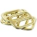 10 â€“ Craft County 1 Inch Round Solid Brass Wide Mouth Metal Triglide Slides