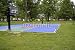 Wallmonkeys Peel and Stick Wall Decals - Blue Basketball Court - Removable Graphic