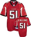 Demorrio Williams Jersey: Reebok Red Replica #51 Atlanta Falcons Jersey