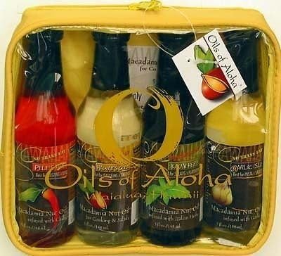 Oils of Aloha Macadamia Nut Cooking &amp; Salad Oil 4 / 5 Oz Set by Oils of Aloha