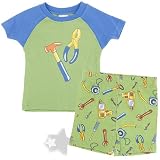 Little Me Tools Cotton Shorty Pajamas for Infant Boys