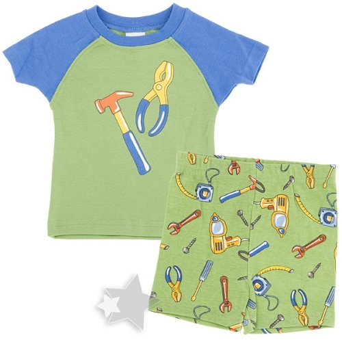 Little Me Tools Cotton Shorty Pajamas for Infant Boys