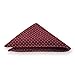 TieMart Crimson Red Marie Square Pattern Pocket Square