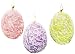 Biedermann & Sons Floral Design Egg Candles, Set of 6, Assorted Colors
