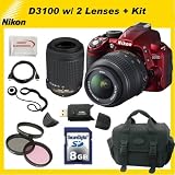 Nikon D3100 Digital SLR Camera , Lens Cap Keeper & SSE Microfiber Cleaning Cloth