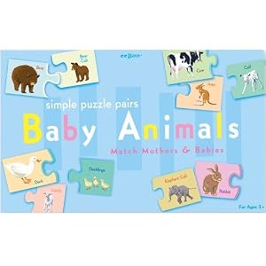 eeBoo Baby Animals Puzzle Pairs