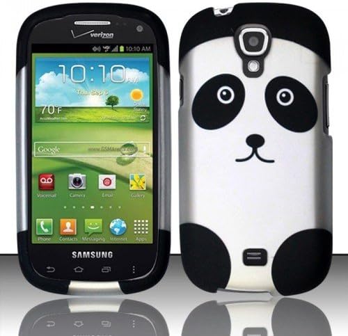 CUTE PANDA HARD SNAP ON ACCESSORY CASE COVER SAMSUNG STRATOSPHERE 2 I415 + Screen Protector &amp; Car Charger [In Casesity Retail Packaging]