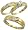 14k Yellow Gold Trio 3-Piece His (6mm) & Hers (4mm; 6mm) Wedding Band Set, w/ 0.27 Carat Baguette, Brilliant Cut & Invisible Set Diamonds; (Men's Size 9 to 12), size 6