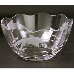 Godinger DOLPHIN BOWL 24% CRYSTAL 10"