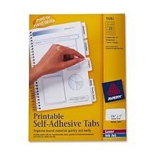 Avery Printable Repositionable Plastic Tabs, 1.75 Inches, White, 80 per Pack (16282)