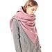 Womens Thick Soft Cashmere Wool Pashmina Shawl Wrap Scarf - Aone Warm Stole(Rubber Pink), Large