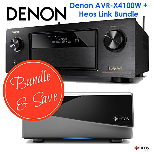 Denon AVR-X4100W 7.2 Network A/V Receiver with Wi-Fi, Bluetooth and Dolby Atmos + Denon HEOS Link Wireless Pre-Amplifier