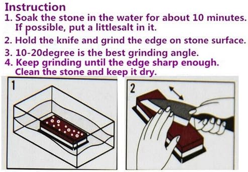 Uusharp Two Sides Combination Whetstone Sharpening Stone with Silicon Base, Compact - #1000 / 3000