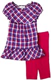 Amy Byer  Girls 2-6x Tunic Top With Fun Knit Legging,Purple,5