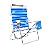 Platinum 4 position High Aluminum Beach Chair w/ Drink & Storage Pouch
