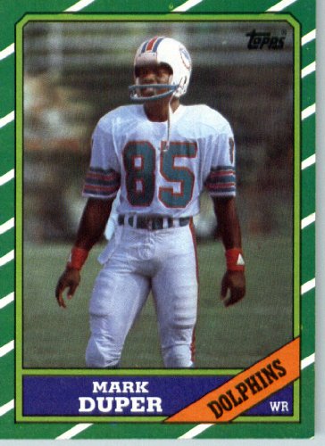1986 Topps # 48 Mark Duper Miami Dolphins Football Card- Near Mint to Mint Condition - In Protective Screwdown Display Case!
