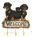 Doxie Dachshund Dog Welcome Key - Leash Rack Holder