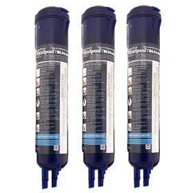 Whirlpool 4396710T Side By Side Refrigerator Push Button Cyst Water Filter, 3-Pack