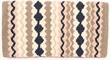 Mayatex Saddle Blanket - Wool Chiefs Blanket - Taupe and Navy