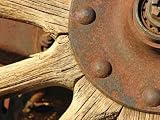Antique Car Front Wheel, Rusted out in the Desert - 24