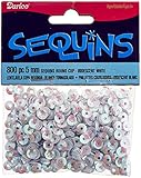 Cupped Sequins 5mm 800/Pkg-White Iridescent