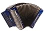 Hohner Corona Xtreme II 34-Button Accordion, GCF, Pearl Blue