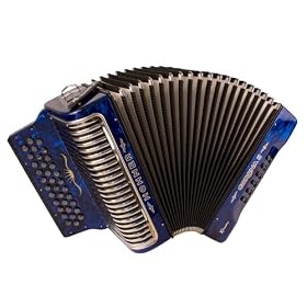 Hohner Corona Xtreme II 34-Button Accordion, GCF, Pearl Blue