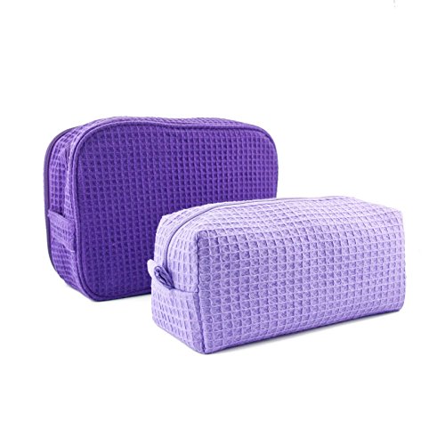 Comfy Robes Waffle Weave Lined Cosmetic Bag