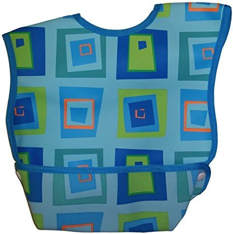 Dex Baby Dura Bib Crum Catcher - Geo Bib, Blue by Dexbaby
