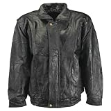 Bomber, Motorcycle Style Italian Stone Black Genuine Leather Jacket Coat