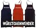 Kochen - Grillen - Sch�rze, schwarz mit aufgesetzter Tasche W�RSTCHENWENDER