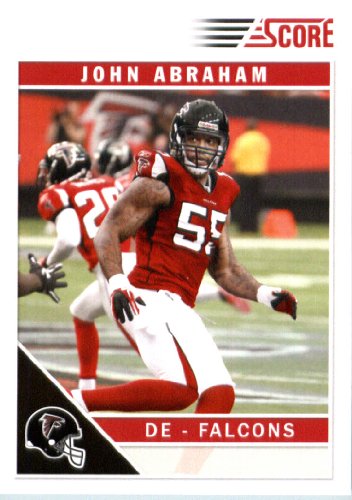 2011 Score Football Card # 14 John Abraham - Atlanta Falcons - NFL Trading Card In a Protective Screwdown Case!