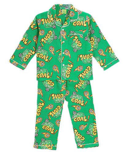 Pyjama Pyjama Boyâ€™s â€œGoal!â€ 2-Piece Flannel Pajama Set