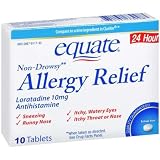 Equate - Allergy Relief, Loratadine 10 mg, 10 Tablets (Compare to Claritin)