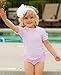 RuffleButts® Infant / Toddler Girls Ruffled Rash Guard Bikini