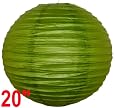 Grass Green Chinese/Japanese Paper Lantern/Lamp 20" Diameter - Just Artifacts Brand