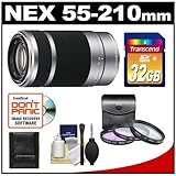 Sony Alpha NEX E-Mount 55-210mm f/4.5-6.3 OSS Zoom Lens with 32GB Card + 3  ....