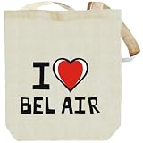 I Love Bel Air Villes Sac Cabas (Beige, Toile, Unisexe)