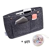 Metty フェルトスリーブ bag in bag 軽くて贅沢な高級かばん 出張して包みます 旅行カバン かばんをはめ込みます 手はかばんを持ちます (グレー)