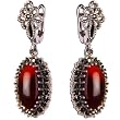 Earrings Set Sterling Silver Onyx Jewelry 1.25 inches (erg182)